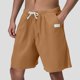 thumbnail image 4 of Pantalones cortos de pana holgados y casuales para hombre - Color liso, versátiles para combinar con camisetas - Ocio y deportes de verano, 4 of 4