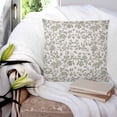 thumbnail image 3 of 24x24 Pillow Covers Set of 2, Spring Flowers Throw Pillow Covers Decorative Couch Cushion Case, Farmhouse Sage Green Pastoral Floral Leaf Microfiber Square Pillowcases for Bedroom Car Living Room, 3 of 7
