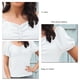 thumbnail image 5 of Blusa de manga corta para mujer, blusas informales de moda de verano para mujer, camisas de manga corta con cuello en V para compras diarias, blanco XL, 5 of 6