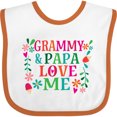 thumbnail image 3 of Inktastic Grammy and Papa Love Me Girls Baby Bib, 3 of 4