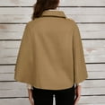 thumbnail image 6 of Women'S Fall/Winter Solid Color Collar Cape Cape Cape Casual Knitted Cardigan Fashionable comfortable Cloth, 6 of 7
