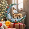 thumbnail image 6 of 2.9 Inch Giraffe Christmas Tree Ornaments 2D Flat Acrylic Xmas Ornaments Anmial Lovers Gift Giraffe Hanging Decor for Car Mirror Decoration Home Decor, 6 of 6