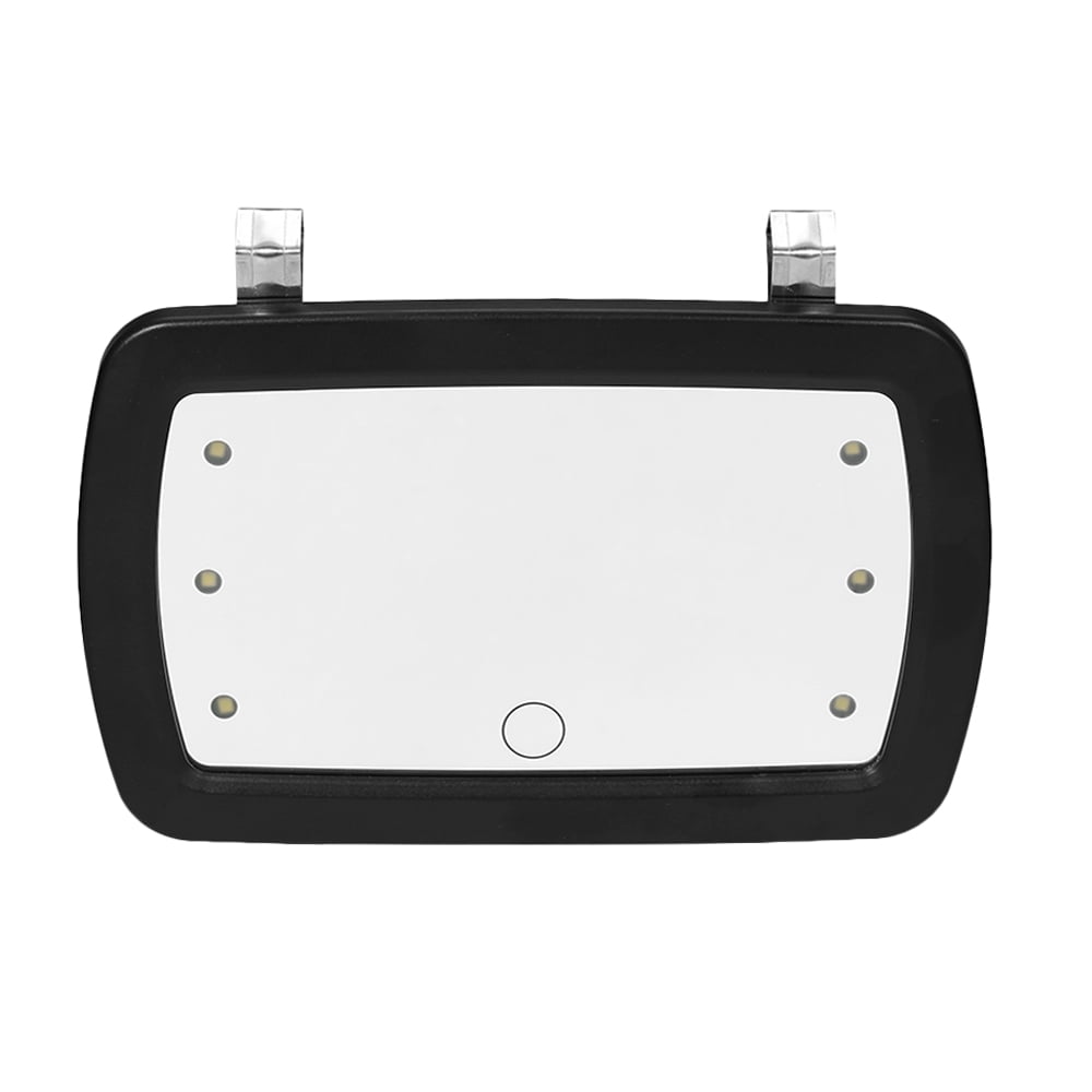 Car Sun Visor Mirror Makeup Sun-shading Cosmetic Mirror Vanity Mirror Automobile Make Up Mirror with Six LED Lights