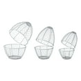thumbnail image 4 of VHC Brands Bunny Hop Chicken Wire Egg Shaped Baskets Set of 3 Sizes, 4 of 4