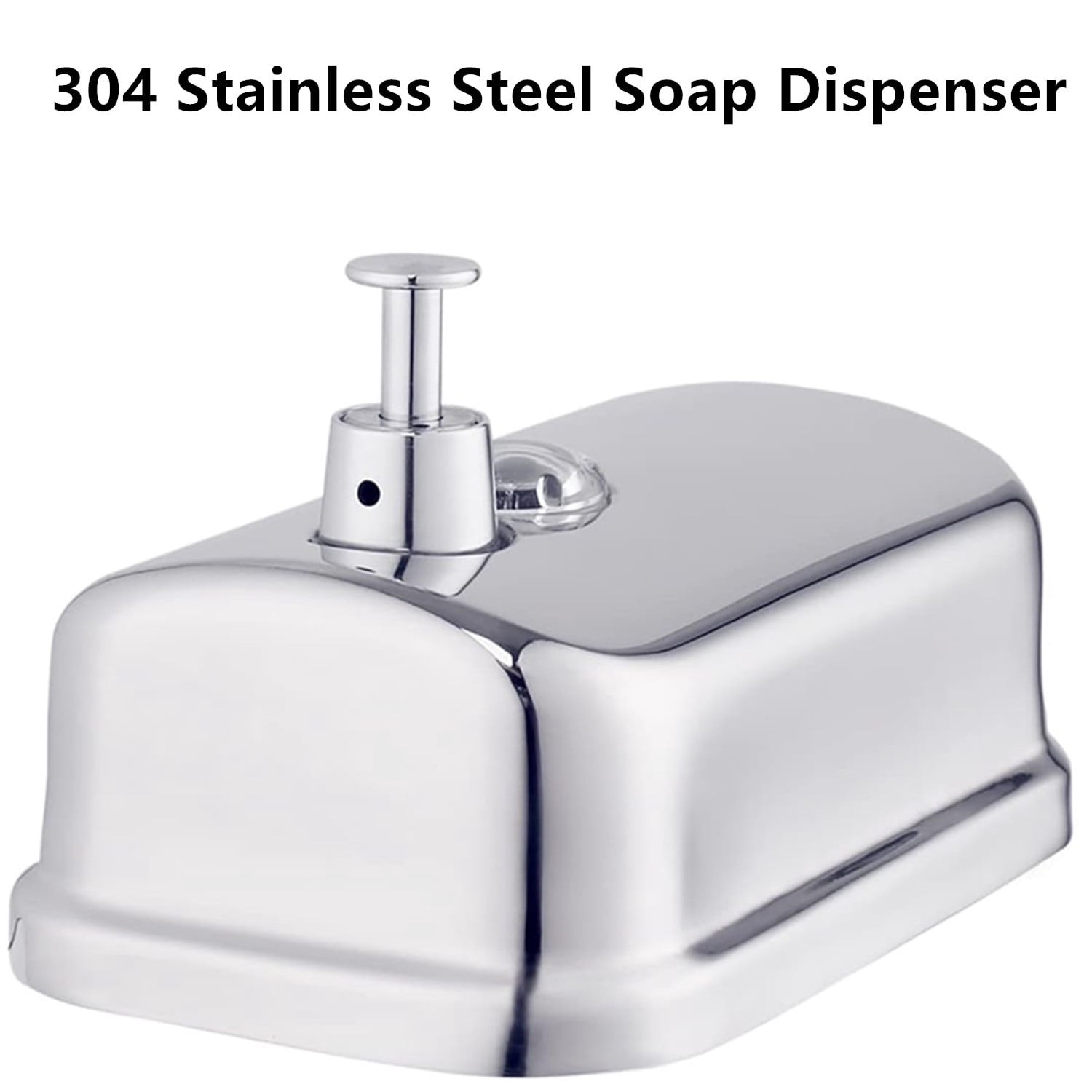 2 Pack Soap Dispenser Wall Mount Stainless Steel Manual Liquid Pump (800mL/27oz)