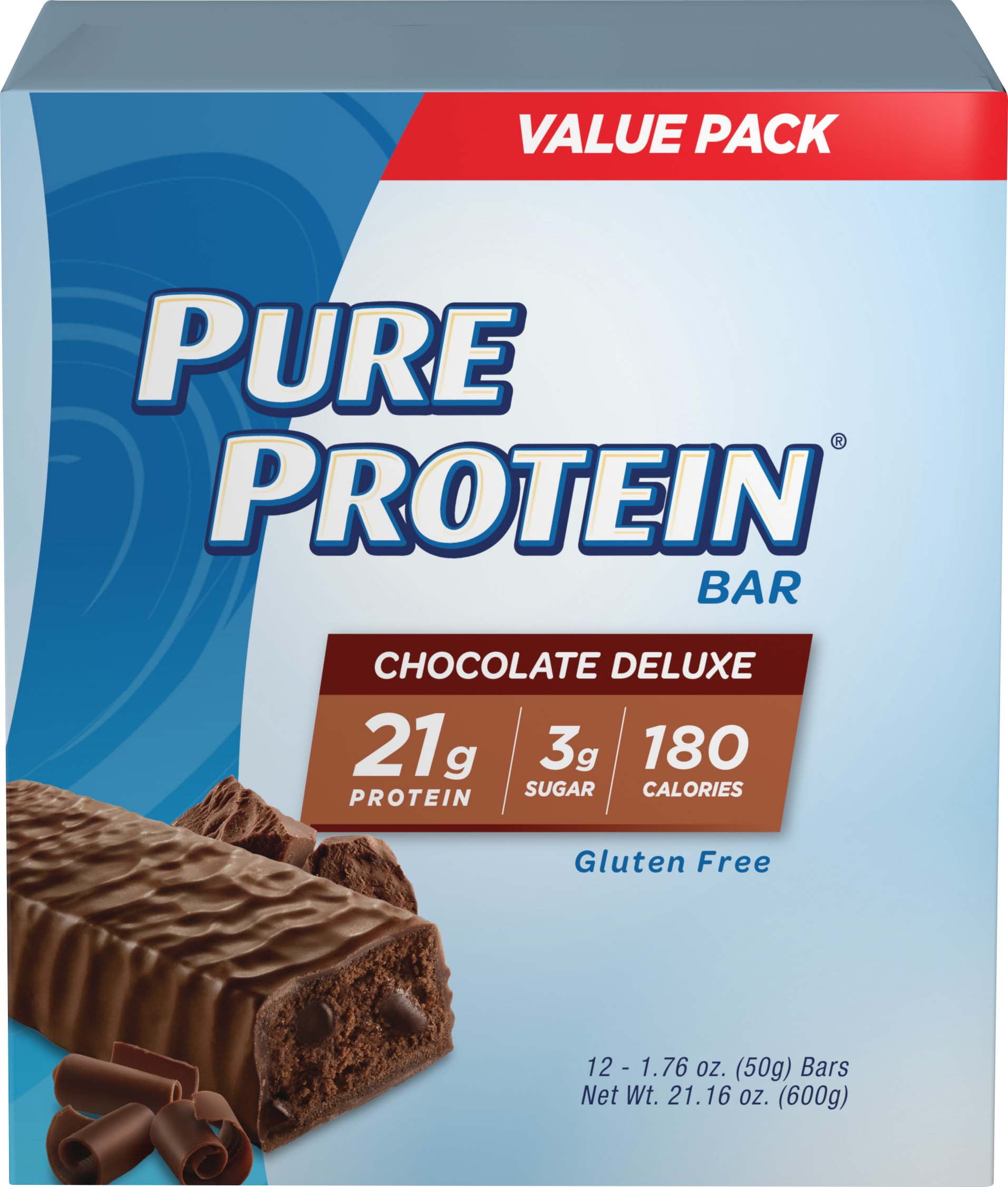 Pure Protein® High Protein Bar Chocolate Deluxe 1.76Ounce Bar (Pack of
