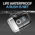 thumbnail image 3 of JUUTREN Electric Foil Shaver for Men – Electric Razor, Mini Portable Beard Trimmer with 3 Floating Blades, Cordless, IPX7 Waterproof for Wet/Dry Use, LED Display, Perfect for Travel & Daily Grooming, 3 of 8