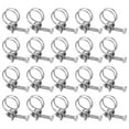 thumbnail image 1 of Uxcell 20-Pack Double Wire Hose Clamp, 18-22mm Stainless Steel Hose Clips Adjustable for Dust Collection Hose, 1 of 7
