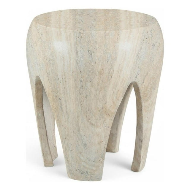 Meridian Furniture Moxie Table d'Appoint Intérieur / Extérieur en Béton Travertin