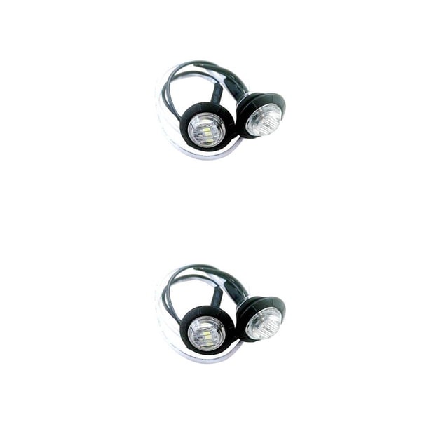Kenally 4 Uds. De luces LED para remolque, ojales de goma de 3/4 pulgadas, luz lateral de camión profesional de durabilidad sólida para camión, barco, Blanco 2piezas Kenally CBP211314