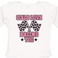 thumbnail image 4 of Inktastic Girls Love Racing Rally Flags Girls Long Sleeve Baby Bodysuit, 4 of 5