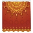 thumbnail image 3 of Ambesonne Leaf Shower Curtain, Traditional Saree, 69"Wx70"L, Marigold Orange, 3 of 3