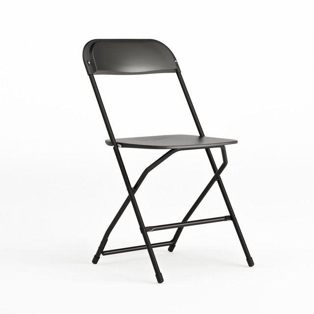 Flash Furniture Hercules Series Premium Black Plastic Folding Chair