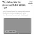 thumbnail image 3 of EIGTHTAIL 1080P Simple Portable Metal Anti-Light Projector Screen 16 9 HD Foldable Home Movie Projection Curtain, 3 of 8
