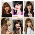 thumbnail image 6 of Bangs Hair Clip in Bangs 100% Real Human Hair Extensions French Bangs Clip on Hair Bangs for Women Fringe with Temples Hairpieces Curved Bangs for Daily Wear (Color #1 Natural Black), 6 of 6