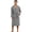 Dark Grey White Stripe, variant on Mens Robe Lightweight Long Sleeve Bathrobe, Striped Soft Kimono Knee Length Sleepwear