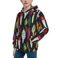 thumbnail image 2 of Fotbe Colorful Fishing Lures Pattern Youth Pullover Hooded Sweatshirt, Boys Hoodie, Kangaroo Pocket Hoodie for Kids Girls -Medium, 2 of 6