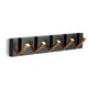 thumbnail image 1 of Hooks Sin taladro Montado en la pared Rack Rack Noxing Chaquetas Organizador Aluminio Sin deslizamiento Tenedor de colgante Sala de estar Black Gold 5 ganchos Methold HA010064-05B, 1 of 6