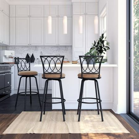 Arcadio Upholstered Seat Swivel Barstool