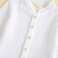 thumbnail image 4 of EnJoCho Toddler Boy Linen Outfit Baby Boy Fall Spring Clothes Set Button-Down Shirt Tops Cotton Linen Pants, 4 of 7