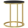thumbnail image 2 of vidaXL Side Table Gold and Black 45 cm Tempered Glass, 2 of 4