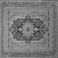 thumbnail image 1 of Ahgly Company Indoor Square Medallion Gray Traditional Area Rugs, 7' Square, 1 of 1