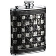 thumbnail image 1 of Visol VF2062 Fil Noir & Argent Checker en Acier Inoxydable 6oz Flasque, 1 of 1
