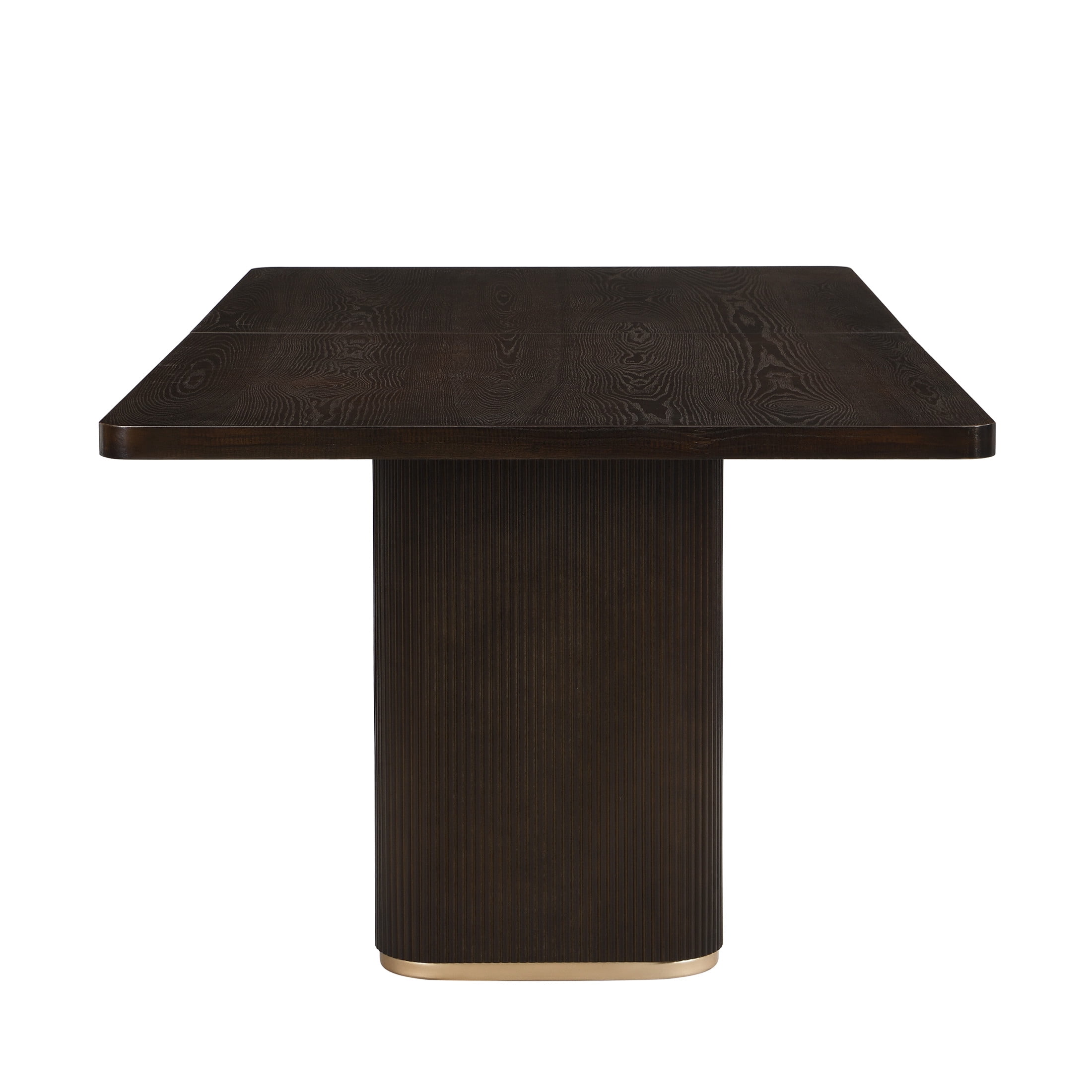 Christopher Knight Home 84" Rectangular Wood Dining Table for 6-8 people with Solid Pillar Base, Dark Brown