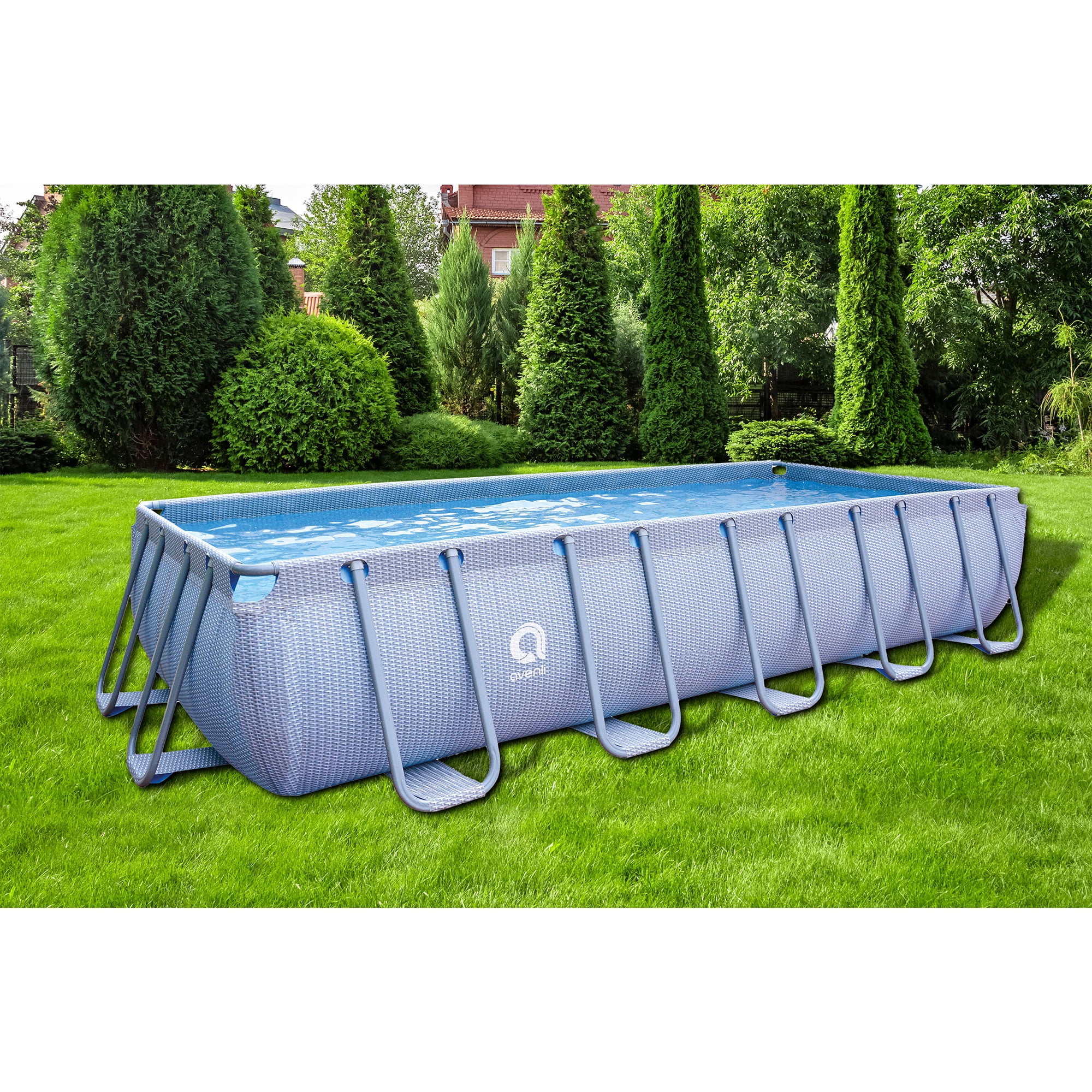 jLeisure Avenli 18 Foot x 39.5 Inch Rectangle Above Ground Swimming Pool