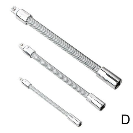 

1/4 3/8 1/2 Drive Flexible Socket Extension Rod Bar Adapterchet Wrench Conversion Hig Extender Shaft Metal Head L8Q7