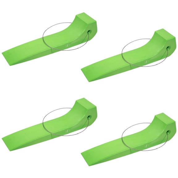 4 Pack Car Tire Skates with Cable Handle for Tow Truck, Wreckers, & Roll Back Carrier - Safety Green 4,000 lbs WLL, Heavy-Duty Vehicle Towing Accessories for Auto Haulers