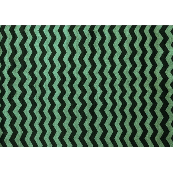 Ahgly Company Indoor Rectangle Abstract Turquoise Blue Modern Area Rugs, 7' x 10'