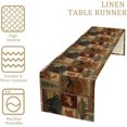 thumbnail image 4 of SHIQI-Rustic Bear Table Runner, Vintage Cottage Country Style Pine Tree Elk Wildlife Dinner Runner for Home Kitchen Dining Table Decoration 13"x90", 4 of 4