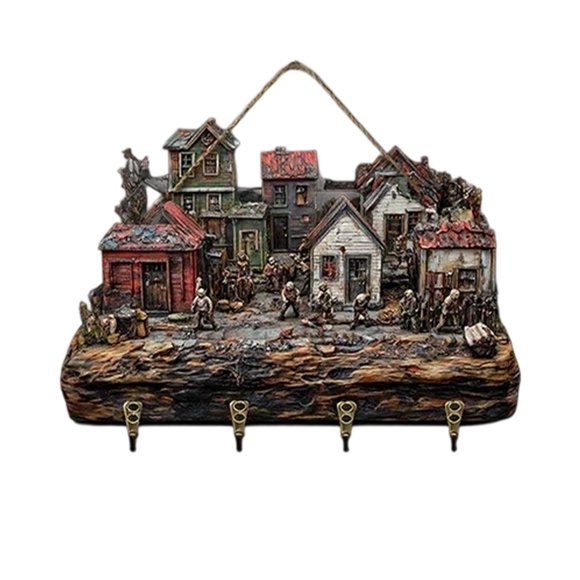 TIELUTT Halloween Decorations Wall Hooks Wooden Key Holder Drywall Clips Hooks for Hanging Canvas Paintings without Nails Hook Hangers for Wall Small Brick Hooks for Pictures Suction Cups for Glass Ta