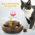 thumbnail image 4 of Magic Cat Scratch Organ Board Cat Toy with Ball Cat Grinding Claw Cat Climbing Frame Kitten Round Corrugated Cat Scratching Toy, 4 of 7