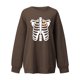 thumbnail image 1 of Moda mujer estampado cuello redondo pulóver Tops manga larga cómoda blusa sudadera Fridja  fjkfkj6037, 1 of 3