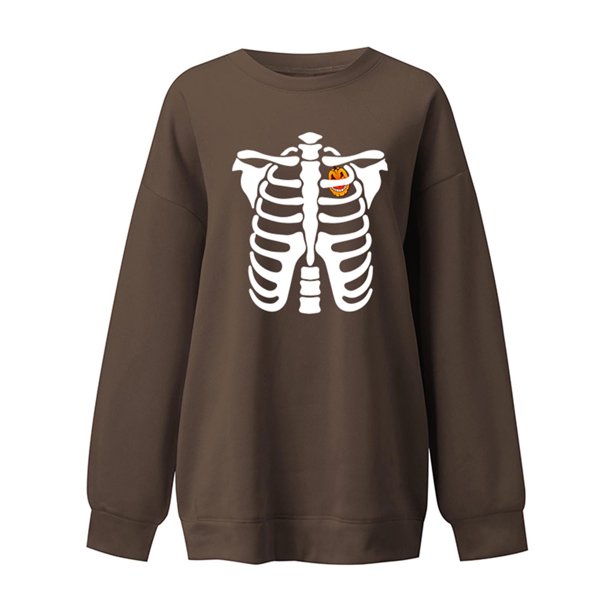 Moda mujer estampado cuello redondo pulóver Tops manga larga cómoda blusa sudadera Fridja fjkfkj6037