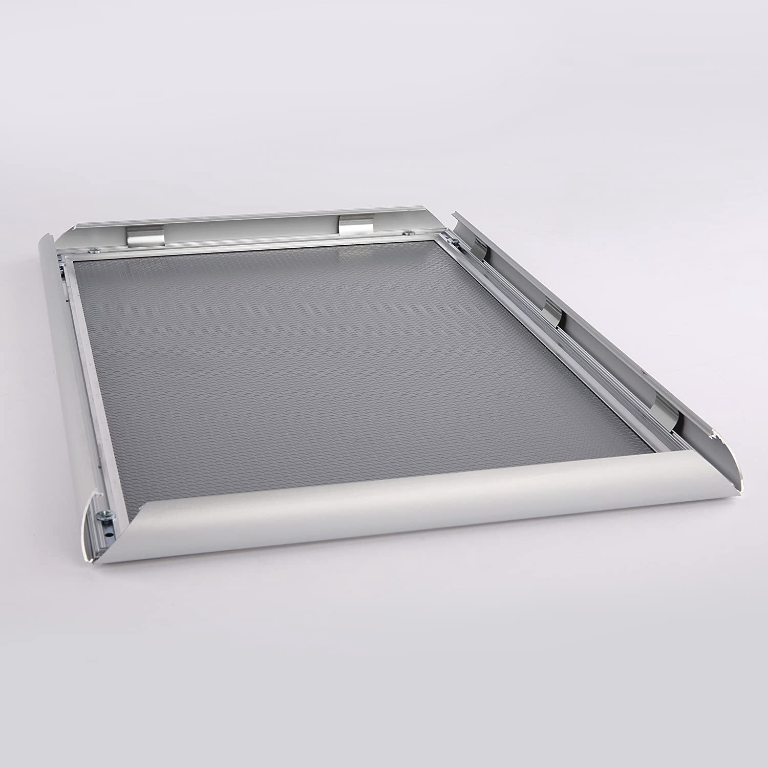M&T Displays Silver 18x24 Poster Frame 1 inch Aluminum Profile Front Loading Wall Mounting Snap Frame Display for Picture, Document or Certificate with Mitred Corner