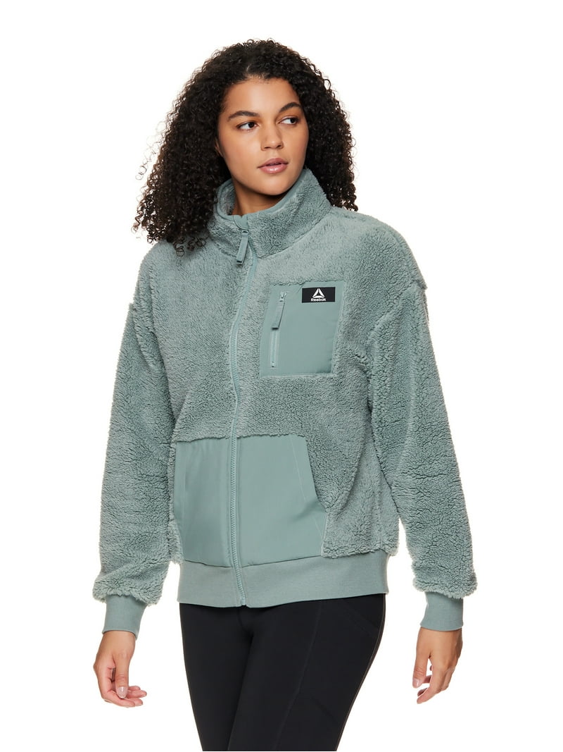 ✨定価¥115,000✨エポカ　レッキスラビット　ニットジャケット　羊革　40 Reebok Women's Getaway Sherpa Jacket With Front Zipper Pocket