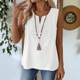 thumbnail image 2 of Cotton Linen Tank Tops，Workout Tank Tops Woman Beach Vacation Blouses Loose Fit Cami Summer Linen Tops For Women Summer 2026 Linen Tank Tops Running Tank Tops Linen Shirts For Women White L, 2 of 5