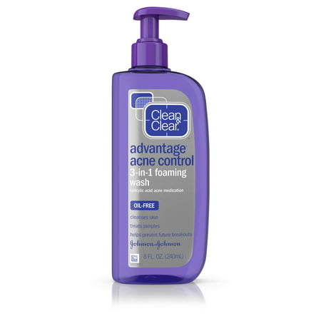 Clean & Clear Advantage Acne Control 3-in-1 Foaming Face Wash 8 fl. (Best Department Store Face Wash)