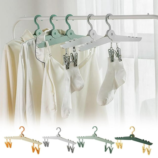 Vaidha Folding Clothes Hanger Portable Travel Multi Functional Plastic Clothes Hanger