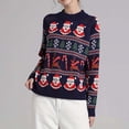 thumbnail image 4 of Christmas Sweaters for Women Soft Casual Santa Claus Knit Pullover Sweater Winter Long Sleeve Crew Neck Jumper Tops Xmas Holiday Outfits Slim Fit Cozy Oversized Sweaters for Women, 4 of 7