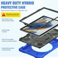 thumbnail image 5 of XYX Case for Samsung Galaxy Tab A8 10.5 inch SM-X200/SM-X205 with 360 Degree Rotating, Hand Strap, Shoulder Strap, Blue, 5 of 7
