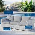 thumbnail image 4 of Lounge Sofa, Rattan, Wicker, Grey Gray, Modern Contemporary Urban Design, Outdoor Patio Balcony Cafe Bistro Garden Furniture Hotel Hospitality, 4 of 8