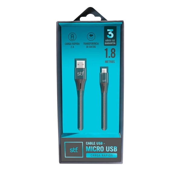 Cable Micro USB STF 1.8m Negro