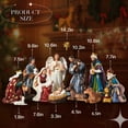 thumbnail image 5 of KUETH Nativity Sets for Christmas Indoor Nativity Scene Set Resin Figurine Christmas Ornament Religious Table Holidays Decor Gifts 13 Pieces 11.8 Inch, 5 of 6