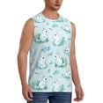 thumbnail image 2 of Haiem Men's Rabbit And Dragonfly Print Tank Tops Summer Sleeveless Cut Off Workout T-Shirts Fitness Vest Athletic Undershirts-X-Large, 2 of 8