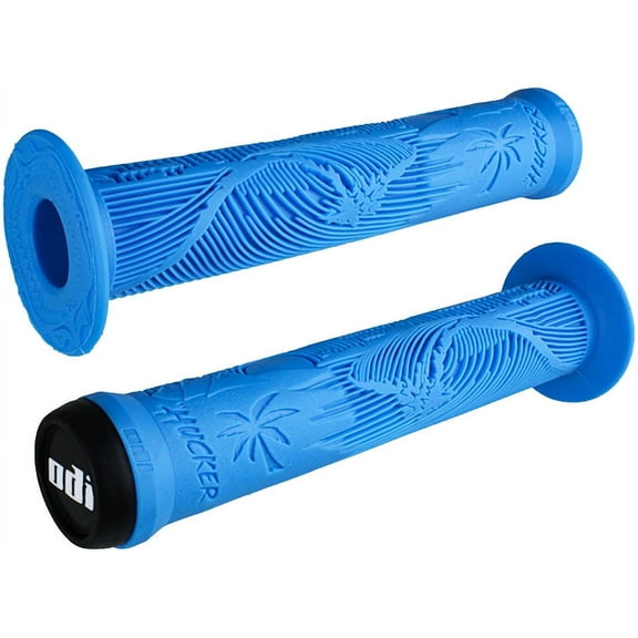 ODI Hucker Grips - Blue, Flange
