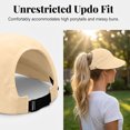 thumbnail image 5 of HONHUZH Summer Hats Womens Ponytail Sun Hat UPF 50 Wide Brim Foldable Summer Beach Hat, 5 of 6